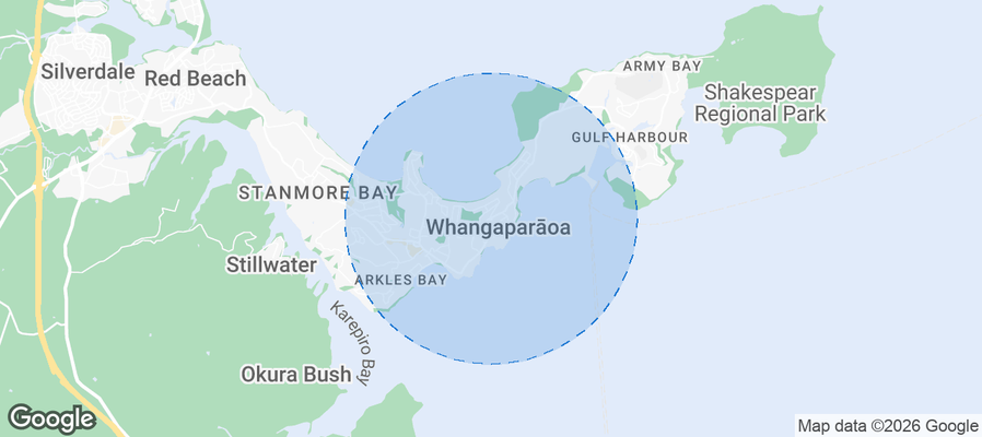 Whangaparāoa Airbnb map